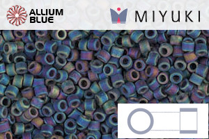 MIYUKI Delica® Seed Beads (DB0871) 11/0 Round - Matte Black AB - Haga Click en la Imagen para Cerrar