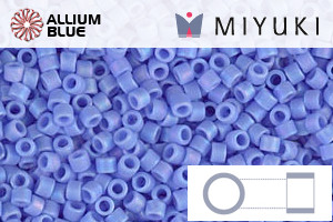 MIYUKI Delica® Seed Beads (DB0881) 11/0 Round - Matte Opaque Periwinkle AB - Haga Click en la Imagen para Cerrar
