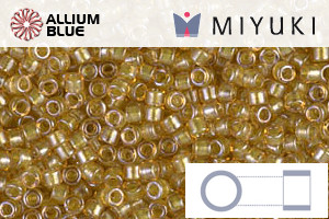 MIYUKI Delica® Seed Beads (DB0911) 11/0 Round - Sparkling Light Peridot Lined Topaz - Haga Click en la Imagen para Cerrar