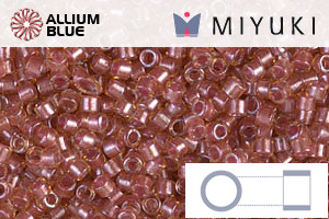 MIYUKI Delica® Seed Beads (DB0913) 11/0 Round - Sparkling Salmon Lined Topaz - Click Image to Close