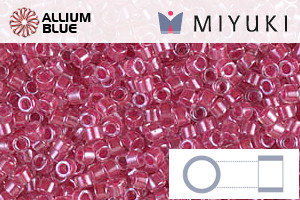 MIYUKI Delica® Seed Beads (DB0914) 11/0 Round - Sparkling Rose Lined Crystal - Haga Click en la Imagen para Cerrar