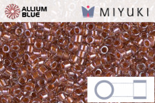 MIYUKI Delica® Seed Beads (DB0911) 11/0 Round - Sparkling Light Peridot Lined Topaz
