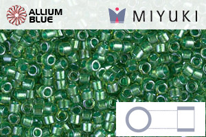MIYUKI Delica® Seed Beads (DB0916) 11/0 Round - Sparkling Green Lined Chartreuse - Click Image to Close