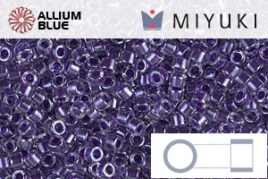 MIYUKI Delica® Seed Beads (DB0923) 11/0 Round - Sparkling Amethyst Lined Crystal - 关闭视窗 >> 可点击图片