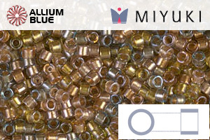 MIYUKI Delica® Seed Beads (DB0981) 11/0 Round - Sparkling Lined Sand Dune Mix - Click Image to Close