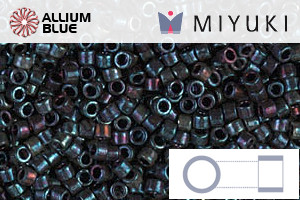 MIYUKI Delica® Seed Beads (DB1003) 11/0 Round - Metallic Midnight Blue Gold Iris - Click Image to Close