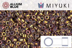 MIYUKI Delica® Seed Beads (DB1010) 11/0 Round - Metallic Earth Batik Luster - Click Image to Close