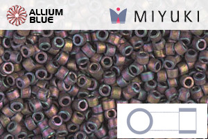 MIYUKI Delica® Seed Beads (DB1056) 11/0 Round - Matte Metallic Taupe Gold Iris