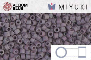 MIYUKI Delica® Seed Beads (DB1062) 11/0 Round - Matte Metallic Purple Sage AB