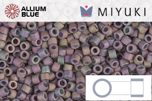 MIYUKI Delica® Seed Beads (DB1067) 11/0 Round - Matte Metallic Thistle AB - Haga Click en la Imagen para Cerrar