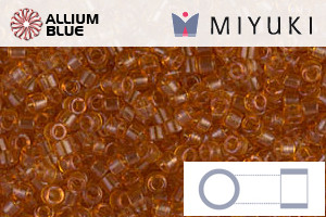 MIYUKI Delica® Seed Beads (DB1101) 11/0 Round - Transparent Marigold