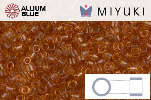 MIYUKI Delica® Seed Beads (DB1101) 11/0 Round - Transparent Marigold - 關閉視窗 >> 可點擊圖片