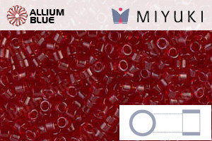 MIYUKI Delica® Seed Beads (DB1102) 11/0 Round - Transparent Dark Cranberry