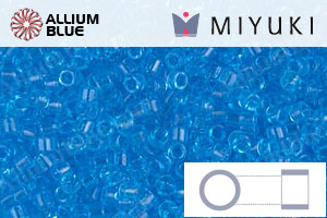 MIYUKI Delica® Seed Beads (DB1109) 11/0 Round - Transparent Ocean Blue - Haga Click en la Imagen para Cerrar