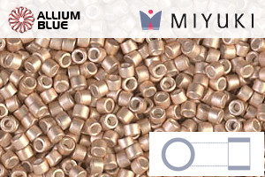 MIYUKI Delica® Seed Beads (DB1152) 11/0 Round - Galvanized SF Champagne - Click Image to Close