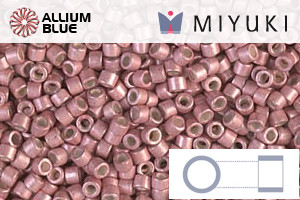 MIYUKI Delica® Seed Beads (DB1156) 11/0 Round - Galvanized SF Pink Blush