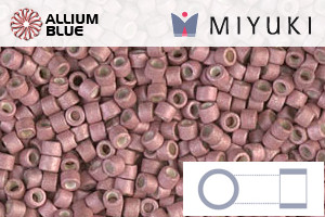 MIYUKI Delica® Seed Beads (DB1166) 11/0 Round - Galvanized Matte Pink Blush - Haga Click en la Imagen para Cerrar