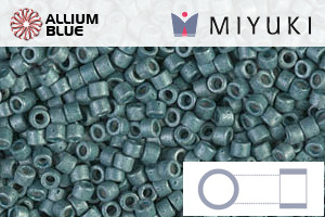 MIYUKI Delica® Seed Beads (DB1172) 11/0 Round - Galvanized Matte Dark Aqua - Click Image to Close