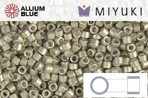 MIYUKI Delica® Seed Beads (DB1181) 11/0 Round - Galvanized SF Aloe - Click Image to Close