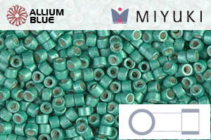 MIYUKI Delica® Seed Beads (DB1182) 11/0 Round - Galvanized SF Dark Mint - Haga Click en la Imagen para Cerrar