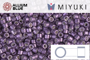MIYUKI Delica® Seed Beads (DB1185) 11/0 Round - Galvanized SF Eggplant - Click Image to Close