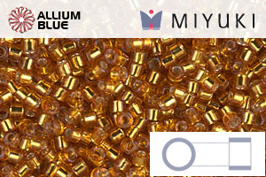 MIYUKI Delica® Seed Beads (DB1201) 11/0 Round - Silver Lined Marigold