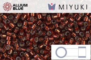 MIYUKI Delica® Seed Beads (DB1202) 11/0 Round - Silver Lined Dark Cranberry - Click Image to Close
