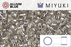 MIYUKI Delica® Seed Beads (DB1211) 11/0 Round - Silver Lined Gray Mist - 關閉視窗 >> 可點擊圖片