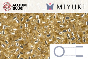 MIYUKI Delica® Seed Beads (DB1212) 11/0 Round - Silver Lined Crystal Ivory