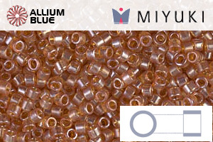 MIYUKI Delica® Seed Beads (DB1221) 11/0 Round - Transparent Marigold Luster