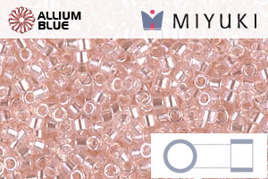 MIYUKI Delica® Seed Beads (DB1223) 11/0 Round - Transparent Pink Mist Luster