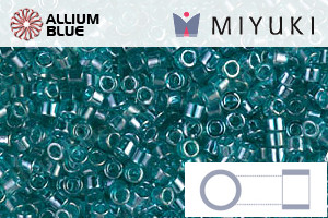 MIYUKI Delica® Seed Beads (DB1228) 11/0 Round - Transparent Caribbean Teal Luster - Click Image to Close