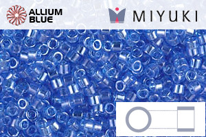 MIYUKI Delica® Seed Beads (DB1230) 11/0 Round - Transparent Azure Luster - 關閉視窗 >> 可點擊圖片