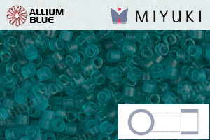 MIYUKI Delica® Seed Beads (DB1268) 11/0 Round - Matte Transparent Caribbean Teal - 關閉視窗 >> 可點擊圖片