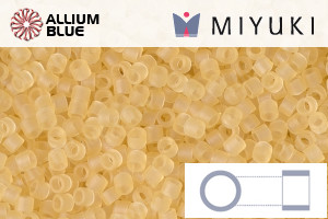 MIYUKI Delica® Seed Beads (DB1272) 11/0 Round - Matte Transparent Crystal Ivory