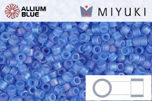 MIYUKI Delica® Seed Beads (DB1285) 11/0 Round - Matte Transparent Azure AB - Click Image to Close