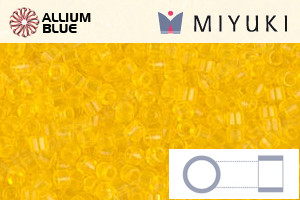 MIYUKI Delica® Seed Beads (DB1301) 11/0 Round - Dyed Transparent Yellow - 關閉視窗 >> 可點擊圖片