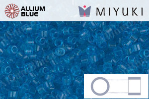 MIYUKI Delica® Seed Beads (DB1318) 11/0 Round - Dyed Transparent Capri Blue - Click Image to Close