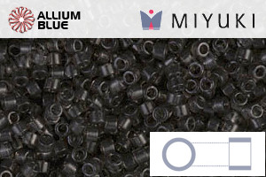 MIYUKI Delica® Seed Beads (DB1319) 11/0 Round - Dyed Transparent Charcoal - Haga Click en la Imagen para Cerrar