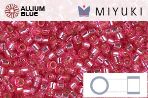 MIYUKI Delica® Seed Beads (DB1338) 11/0 Round - Dyed Silver Lined Rose - 關閉視窗 >> 可點擊圖片