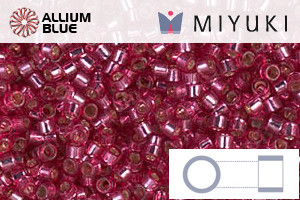 MIYUKI Delica® Seed Beads (DB1341) 11/0 Round - Dyed Silver Lined Antique Dark Rose - 關閉視窗 >> 可點擊圖片