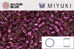 MIYUKI Delica® Seed Beads (DB1342) 11/0 Round - Dyed Silver Lined Raspberry - 关闭视窗 >> 可点击图片