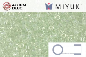 MIYUKI Delica® Seed Beads (DB1404) 11/0 Round - Transparent Pale Green Mist - Haga Click en la Imagen para Cerrar