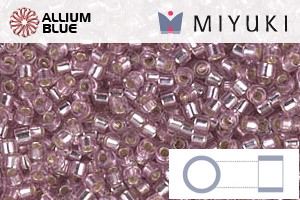 MIYUKI Delica® Seed Beads (DB1434) 11/0 Round - Silverlined Pale Rose