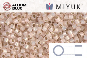 MIYUKI Delica® Seed Beads (DB1452) 11/0 Round - Silverlined Pale Peach Opal - 關閉視窗 >> 可點擊圖片