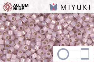 MIYUKI Delica® Seed Beads (DB1457) 11/0 Round - Silverlined Pale Rose Opal