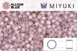 MIYUKI Delica® Seed Beads (DB1457) 11/0 Round - Silverlined Pale Rose Opal - 關閉視窗 >> 可點擊圖片