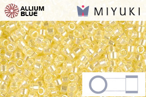 MIYUKI Delica® Seed Beads (DB1471) 11/0 Round - Transparent Pale Yellow Luster