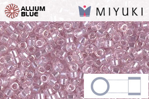 MIYUKI Delica® Seed Beads (DB1472) 11/0 Round - Transparent Pale Rose Luster - Click Image to Close