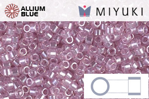 MIYUKI Delica® Seed Beads (DB1473) 11/0 Round - Transparent Pale Orchid Luster - 關閉視窗 >> 可點擊圖片